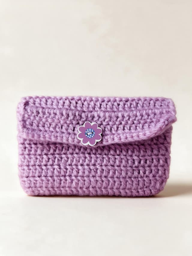 Small wallet with acrylic yarn (5/4cm)